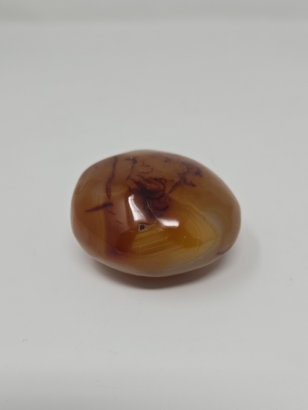 Polished Brown Agate Gemstone Mineral Palm-sized Medium Specimen